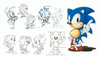 Compilation of early character sketches from the Sonic 25th Anniversary event held on June 2016 at Joypolis.