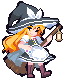 Marisa's sprite in Sunken Fossil World