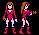 Samus Aran without her power suit in Metroid NES