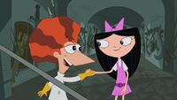 Phineas dressed as a mad scientist