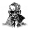 Artwork of Big Boss for the Metal Gear Solid 4: Database.
