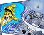 DIO flying after Joseph Joestar