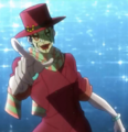 Lisa Lisa disguised as a gondolier in JoJo's Bizarre Adventure: The Animation
