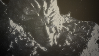 Kars frozen in space in in JoJo's Bizarre Adventure: The Animation