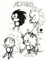 Art of Mr. Hedgehog, the original Sonic.