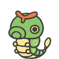 Caterpie's sprite from Pokémon Smile