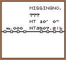 MissingNO Pokédex Entry in the Japanese Red/Blue/Green