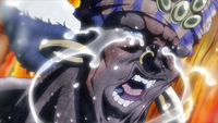 Esidisi bawling his eyes out in JoJo's Bizarre Adventure: The Animation