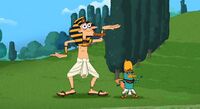 Doofenshmirtz in a Egyptian outfit