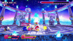 Meta Knight's Tornado Slash with Dedede in it-Kirby Fighters 2.gif