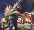 King Ghidorah and Gigan in Godzilla vs Gigan