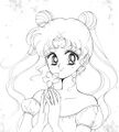 Usagi holding a Cherry Blossom from Sailor Moon Channel