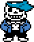 Sans's sprite in the Dog Shrine from the Xbox One version.