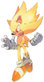 Super Sonic as he appears in IDW's Sonic the Hedgehog