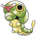 Caterpie's art render from Pokémon Red & Green