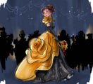 Belle in a Midnight Masquerade dress