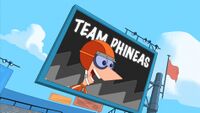 Phineas in a racer outfit in The Fast and the Phineas