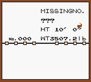 MissingNO Pokédex Entry in Yellow