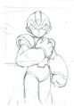 A sketch of X for Mega Man X5.