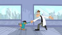 Doofenshmirtz dancing with Perry