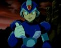 Mega Man X in the anime cutscenes of Mega Man X3.