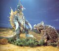 Gigan and Anguirus in Godzilla vs Gigan