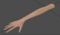 Model of Samus's right hand from Metroid Prime.