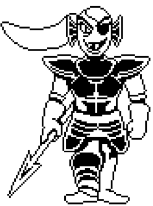 Undyne B&W.png