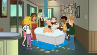 Doofenshmirtz in a bathtub