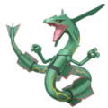Official Artwork of Rayquaza in Pokémon BDSP
