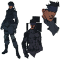 Solid Snake concept art for Metal Gear Solid.