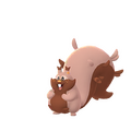 Greedent's model in Pokémon GO