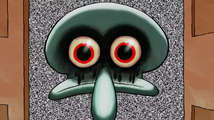 The canon depiction of Squidward from Squidward's suicide as seen in "SpongeBob in RandomLand" before it was removed