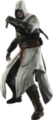 Snake dressed as Altaïr from Assassin's Creed.