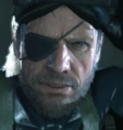Big Boss with gray hair in an early build of Metal Gear Solid V: Ground Zeroes.