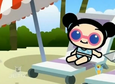 Pucca sunbathing in a daydream in "Funny Love Eruption"