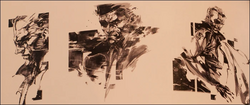 Various artworks of Big Boss in Metal Gear Solid 4: Guns of the Patriots.