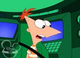 Phineas in a submarine in Journey to the Center of Candace