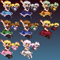 Alice's alt outfits in Touhou Hisoutensoku