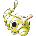 Caterpie's art render from Pokémon Red & Blue