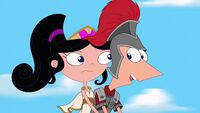 Phineas reenacting the Trojan War