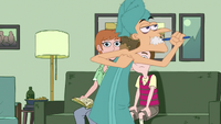 Doofenshmirtz getting out of the shower
