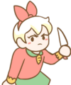 Bonnie with a knife