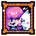 A portrait of Molli with Goober
