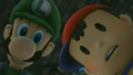Ness and Luigi standing over King Dedede after he had been revived by the two.