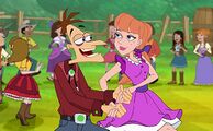 Doofenshmirtz dancing with a girl