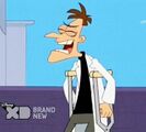 Doofenshmirtz in crutches
