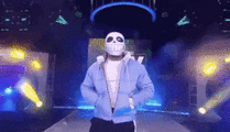 Kenny Omega dressed up as Sans in his entrance.