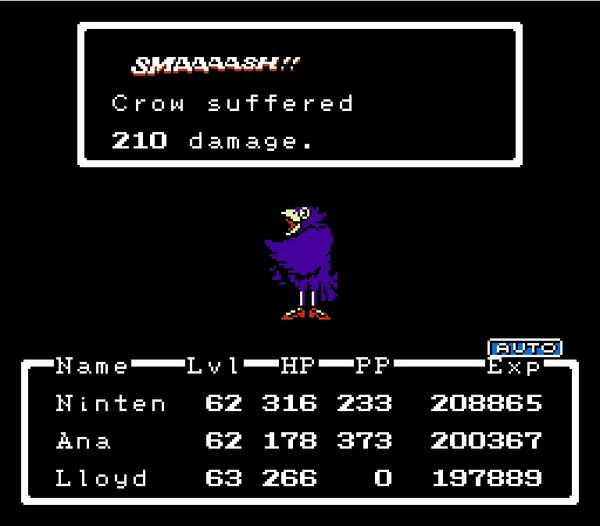 In RPGs such as MOTHER 1, characters can at times hit critical hits, gaining far higher damage then before
