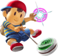 Ness as he appears on the roster mural for Super Smash Bros. Ultimate.